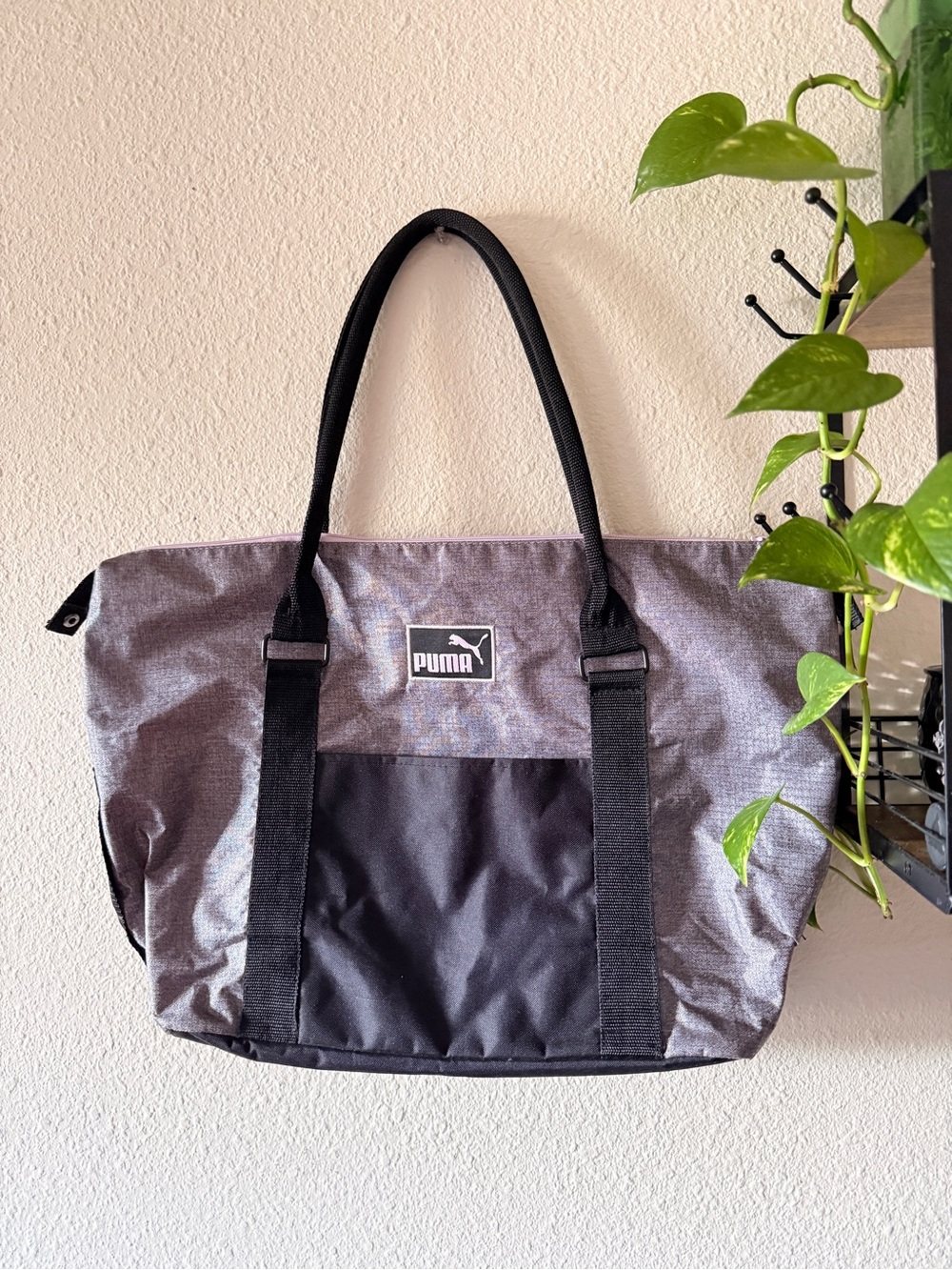 Puma Gray and Black Mini Tote Bag